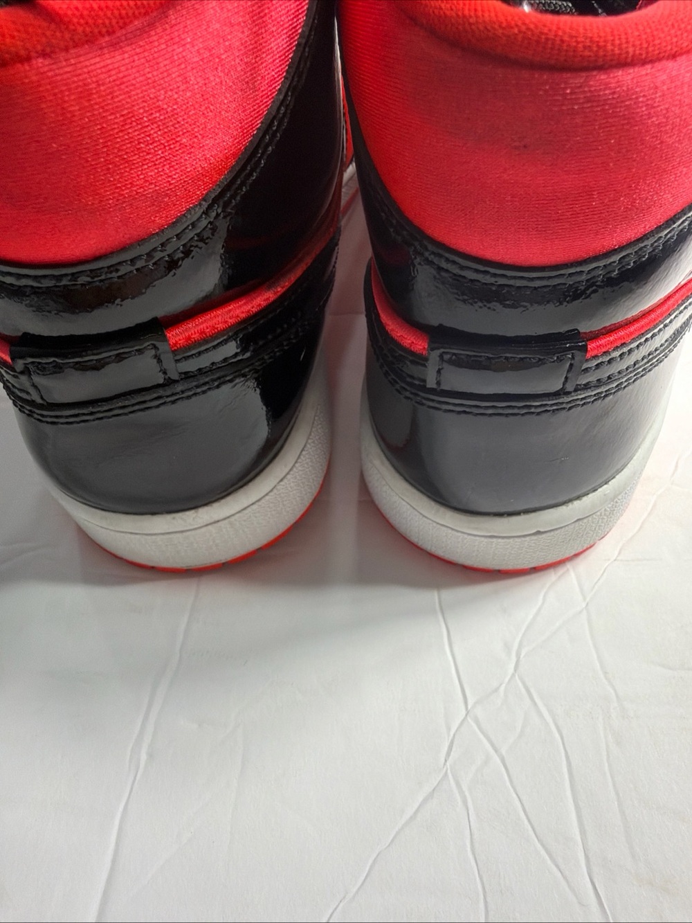 Jordan High-Top Sneakers in Red and Black - Picture 9 of 13